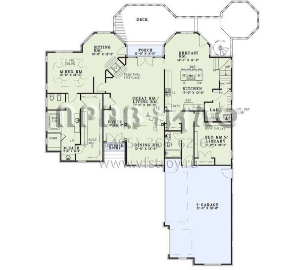 Проект двухэтажного дома с гаражом на три и более машин в английском стиле S5-319 (110-00001)