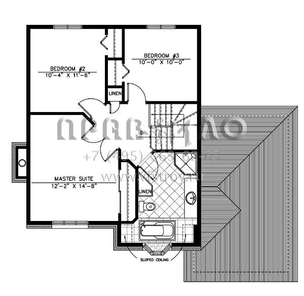 Проект двухэтажного дома с гаражом на одну машину в английском стиле S5-130 (1785-00083)
