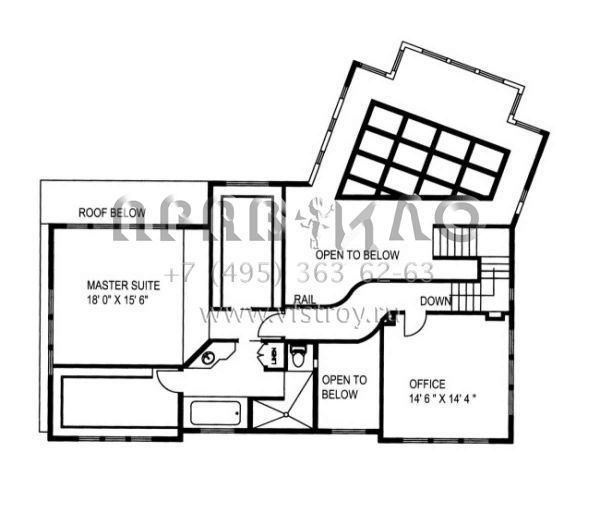 Проект двухэтажного дома без гаража в американском стиле S5-433 (039-00526)