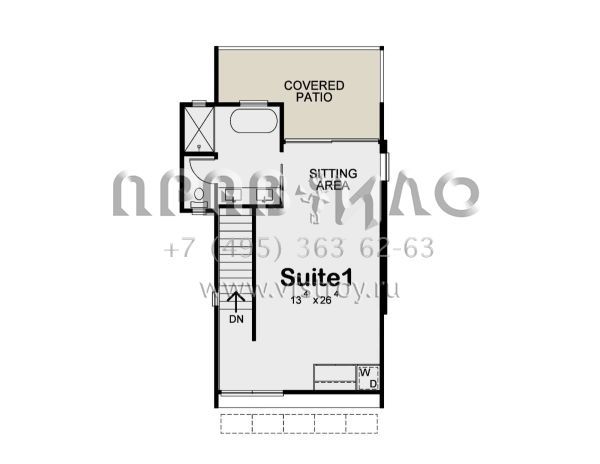 Проект двухэтажного дома без гаража в современном стиле S5-100 (402-01799)
