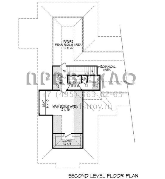 Проект двухэтажного дома с гаражом на три и более машин в американском стиле S5-306 (940-00090)