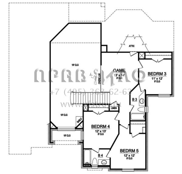 Проект двухэтажного дома с гаражом на две машины в английском стиле S5-284 (5445-00052)