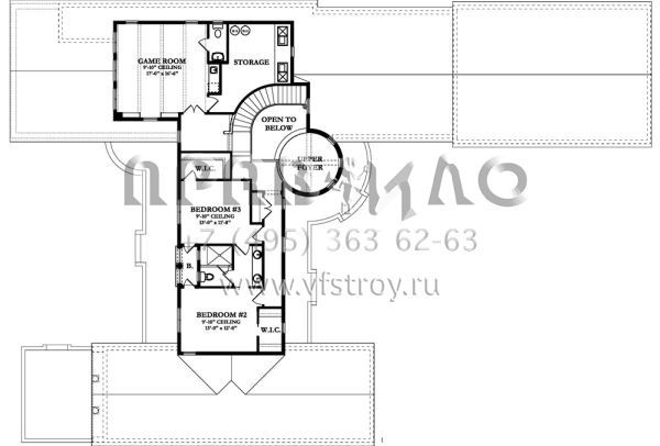 Проект двухэтажного дома с гаражом на три и более машин в современном стиле S5-445 (3978-00011)