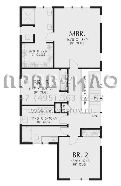 Проект двухэтажного дома с гаражом на одну машину в современном стиле S5-192 (2559-01013)