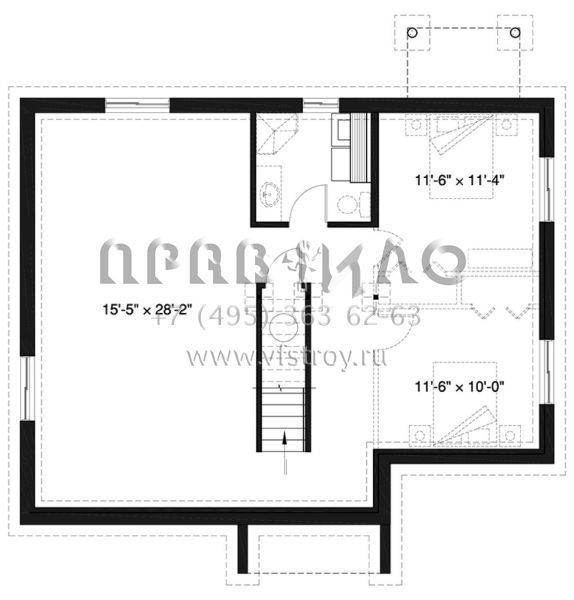 Проект одноэтажного дома без гаража в скандинавском стиле S5-102 (034-01133)