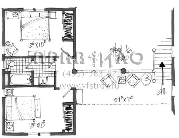 Проект двухэтажного дома с гаражом на две машины в русском стиле S5-186 (1907-00001)