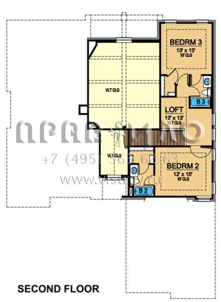 Проект двухэтажного дома с гаражом на две машины в современном стиле S5-283 (5445-00050)