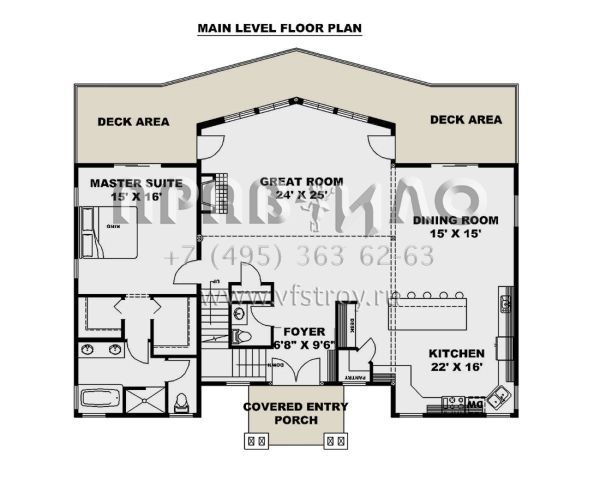 Проект двухэтажного дома с гаражом на одну машину в американском стиле S5-268 (039-00730)