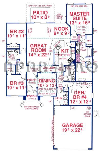 Проект одноэтажного дома с гаражом на две машины в современном стиле S5-184 (4766-00036)