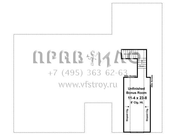 Проект одноэтажного дома с гаражом на две машины в стиле Ранчо S5-167 (348-00205)