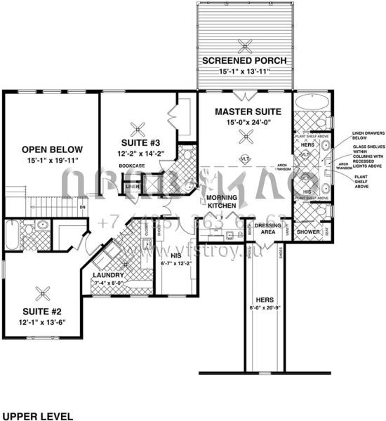 Проект двухэтажного дома с гаражом на три и более машин в американском стиле S5-281 (036-00249)