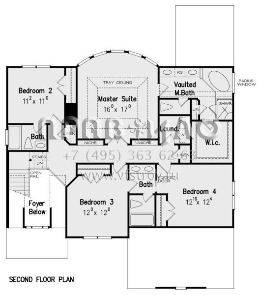 Проект одноэтажного дома с гаражом на две машины в стиле Ранчо S5-260 (8594-00435)