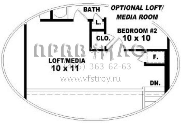 Проект двухэтажного дома без гаража в стиле Ранчо S5-142 (053-00090)