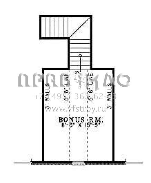 Проект двухэтажного дома с гаражом на две машины в стиле Ранчо S5-222 (110-00363)