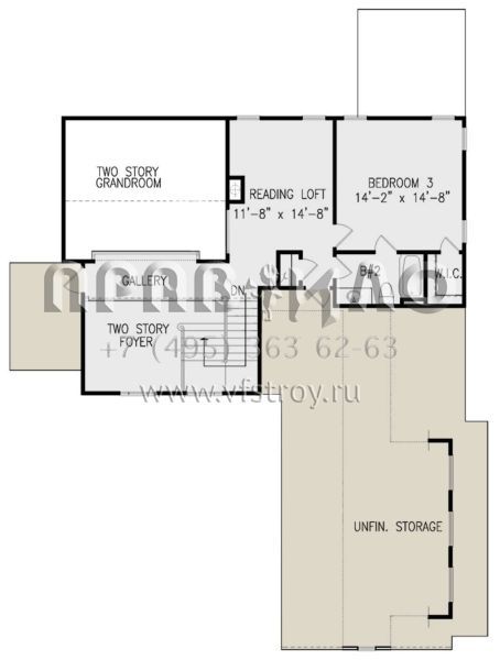 Проект двухэтажного дома с гаражом на две машины в стиле Ранчо S5-285 (699-00247)