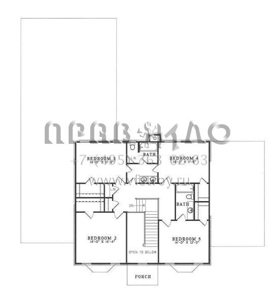 Проект двухэтажного дома с гаражом на три и более машин в современном стиле S5-386 (110-00256)