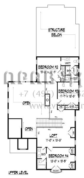 Проект двухэтажного дома с гаражом на две машины в американском стиле S5-312 (6082-00130)
