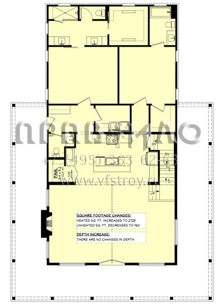 Проект двухэтажного дома без гаража в стиле БарнХаус S5-251 (041-00291)
