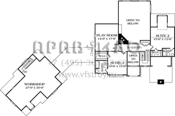 Проект двухэтажного дома с гаражом на три и более машин в современном стиле S5-521 (3323-00381)