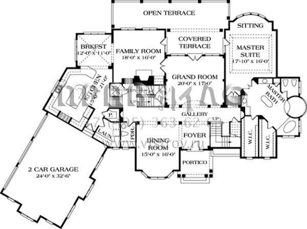 Проект двухэтажного дома с гаражом на две машины в современном стиле S5-756 (3323-00504)