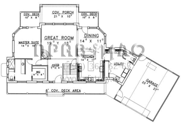 Проект одноэтажного дома с гаражом на две машины в скандинавском стиле S5-314 (039-00189)