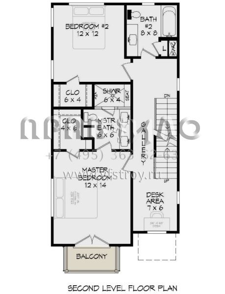 Проект трехэтажного дома без гаража в современном стиле S5-170 (940-00165)