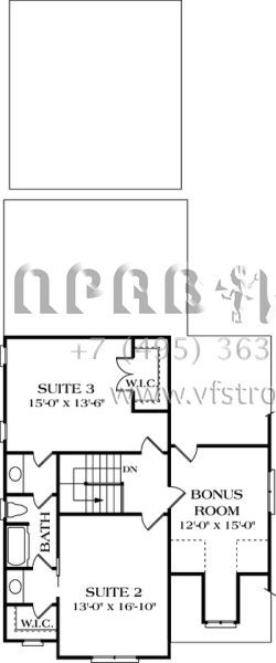 Проект двухэтажного дома с гаражом на две машины в американском стиле S5-195 (3323-00076)