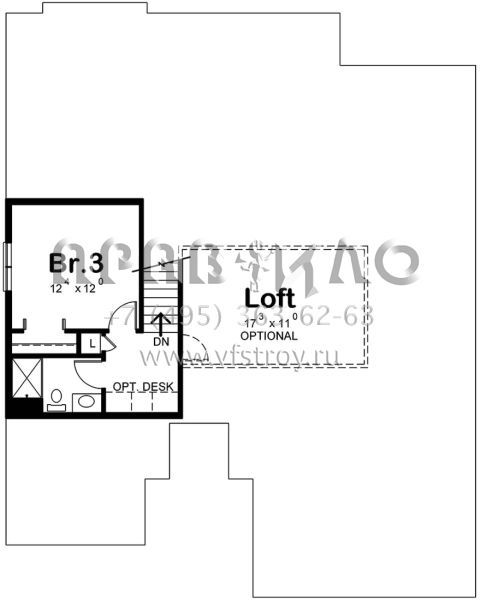 Проект двухэтажного дома с гаражом на две машины в американском стиле S5-196 (402-01515)