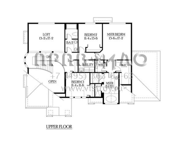 Проект двухэтажного дома с гаражом на три и более машин в английском стиле S5-261 (341-00069)
