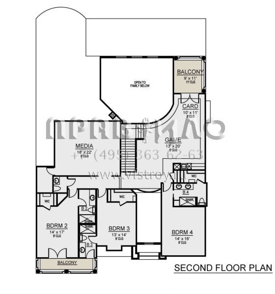 Проект двухэтажного дома с гаражом на две машины в прибрежном стиле S5-495 (5445-00436)
