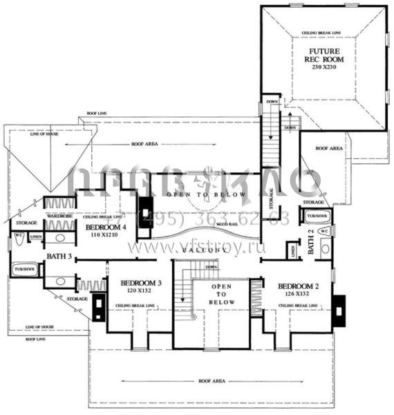 Проект двухэтажного дома с гаражом на две машины в стиле Ранчо S5-297 (7922-00064)