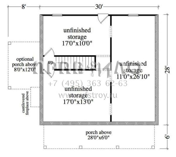 Проект двухэтажного дома без гаража в современном стиле S5-122 (957-00031)
