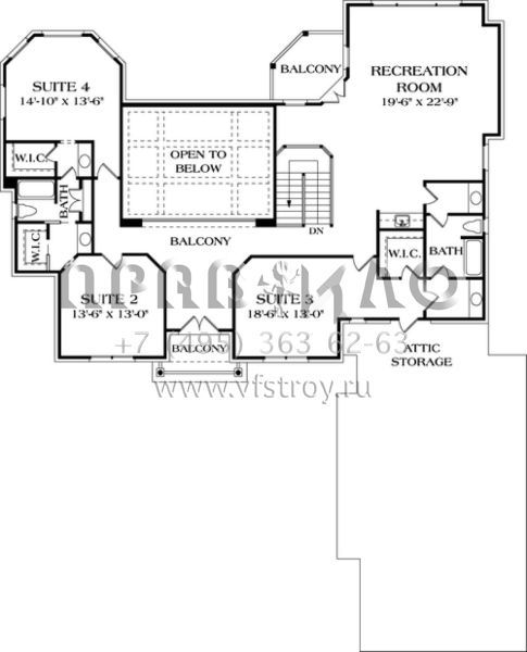 Проект двухэтажного дома с гаражом на три и более машин в современном стиле S5-622 (3323-00472)