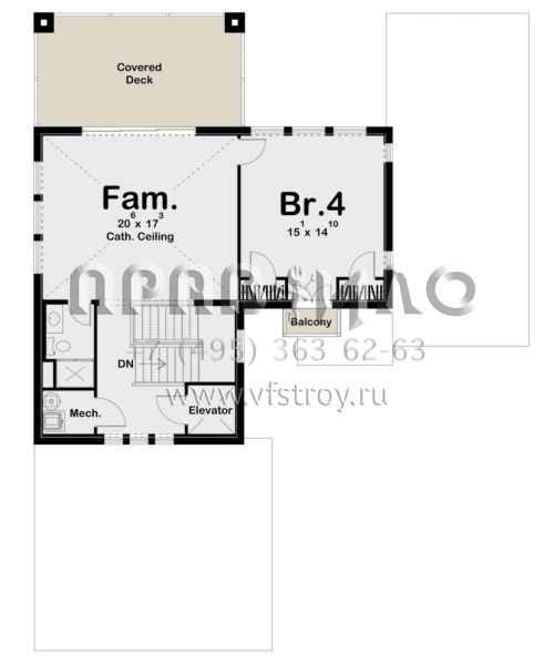 Проект трехэтажного дома с гаражом на три и более машин в прибрежном стиле S5-362 (963-00473)