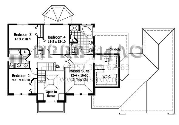Проект двухэтажного дома с гаражом на три и более машин в стиле Ранчо S5-253 (098-00041)