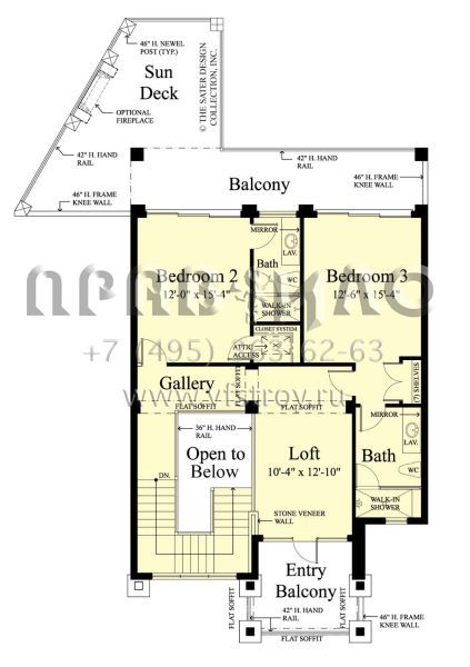 Проект двухэтажного дома с гаражом на три и более машин в современном стиле S5-326 (8436-00030)