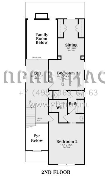 Проект двухэтажного дома с гаражом на одну машину в стиле Ранчо S5-172 (009-00020)