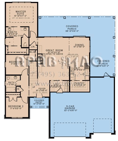 Проект двухэтажного дома с гаражом на три и более машин в современном стиле S5-186 (8318-00301)