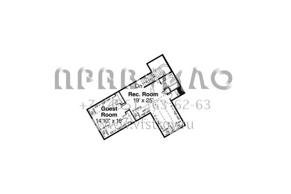 Проект двухэтажного дома с гаражом на три и более машин в американском стиле S5-404 (035-00796)