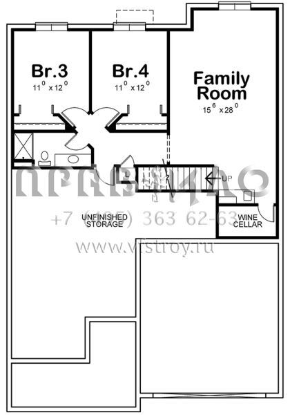 Проект двухэтажного дома с гаражом на две машины в американском стиле S5-176 (402-01521)