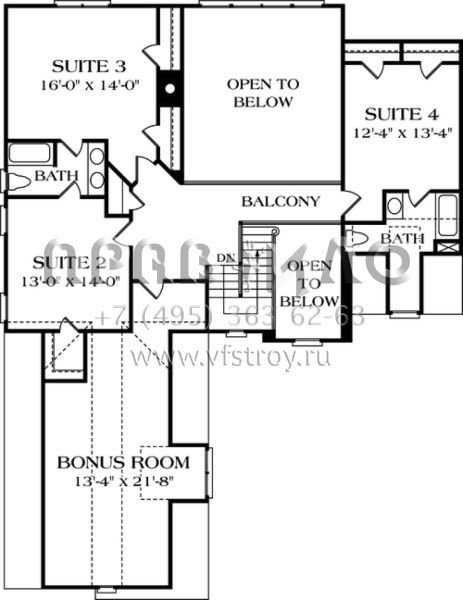 Проект двухэтажного дома с гаражом на две машины в американском стиле S5-275 (3323-00219)