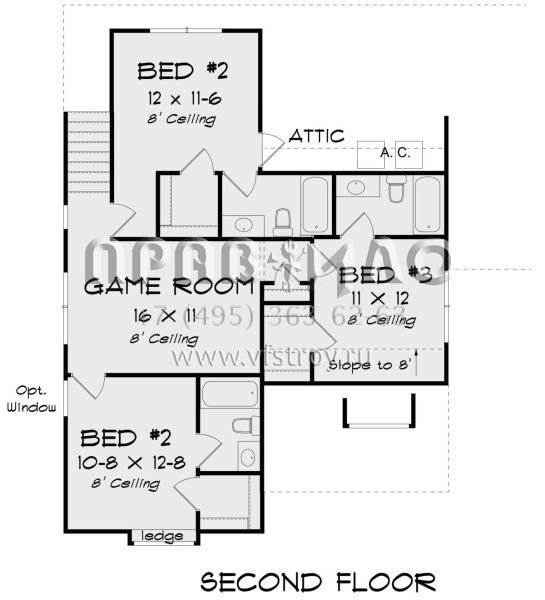 Проект двухэтажного дома с гаражом на две машины в американском стиле S5-199 (4848-00363)
