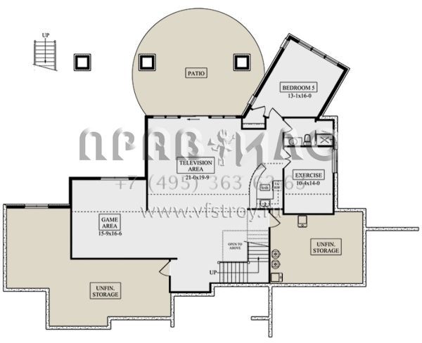 Проект двухэтажного дома с гаражом на три и более машин в современном стиле S5-362 (5631-00063)