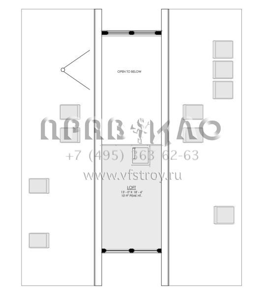 Проект трехэтажного дома без гаража в стиле Дом-шалаш S5-180 (8937-00032)