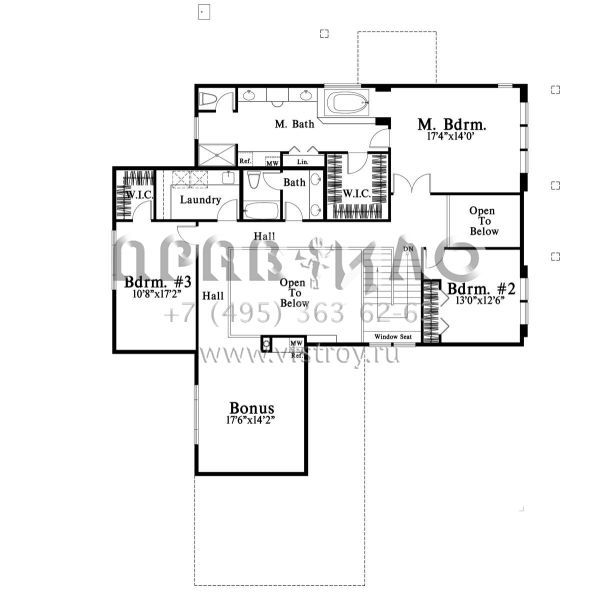 Проект двухэтажного дома с гаражом на три машины в скандинавском стиле S5-307 (4771-00004)