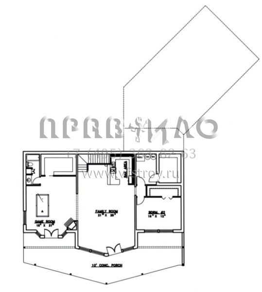 Проект двухэтажного дома с гаражом на три и более машин в стиле Шале S5-394 (039-00198)