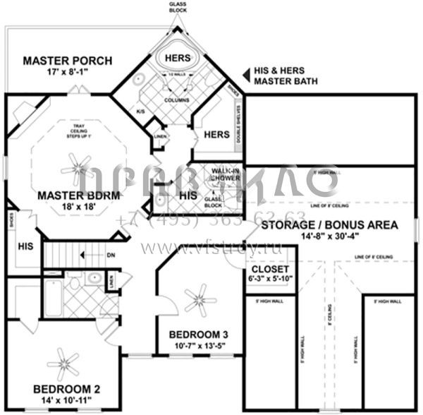 Проект двухэтажного дома с гаражом на две машины в американском стиле S5-233 (036-00248)