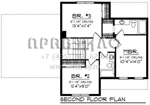 Проект двухэтажного дома с гаражом на две машины в американском стиле S5-131 (1020-00022)
