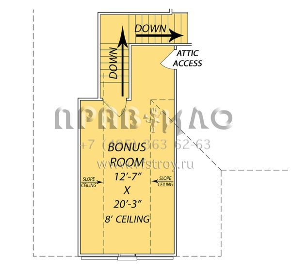 Проект одноэтажного дома с гаражом на две машины в американском стиле S5-201 (9279-00051)