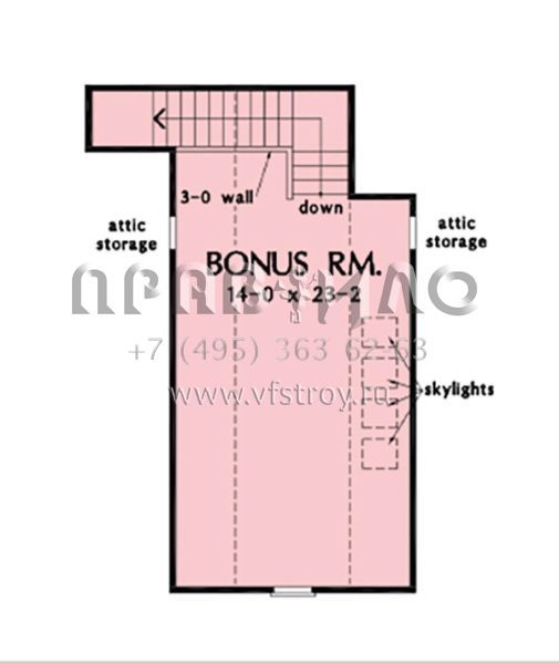 Проект одноэтажного дома с гаражом на две машины в стиле Ранчо S5-250 (2865-00323)